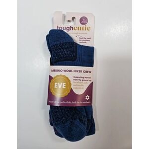 Toughcutie Eve Womens Merino Wool Hiker Crew Socks Size Medium New